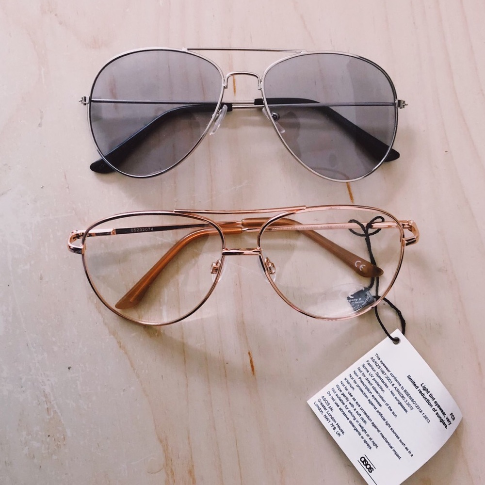 Two aviator glasses